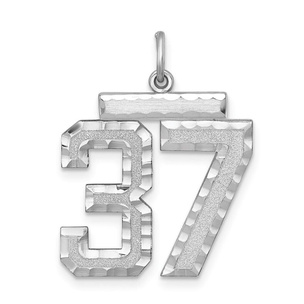 Sterling Silver, Varsity Collection, Large D/C Pendant, Number 37